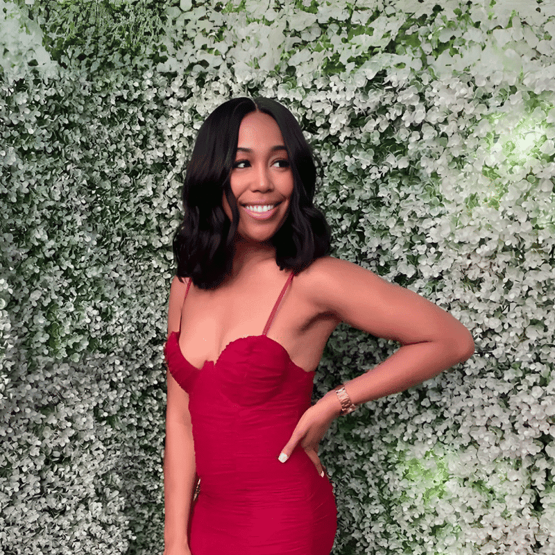 Portrait of Skylar Cumberlander, a professional stylist at Noir et Blanc Salon, showcasing their expertise and style.